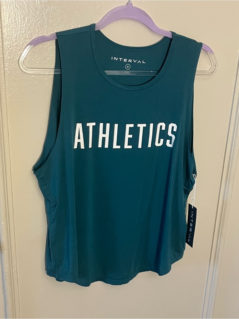 Women’s Teal 'Athletics' Muscle Tank Top